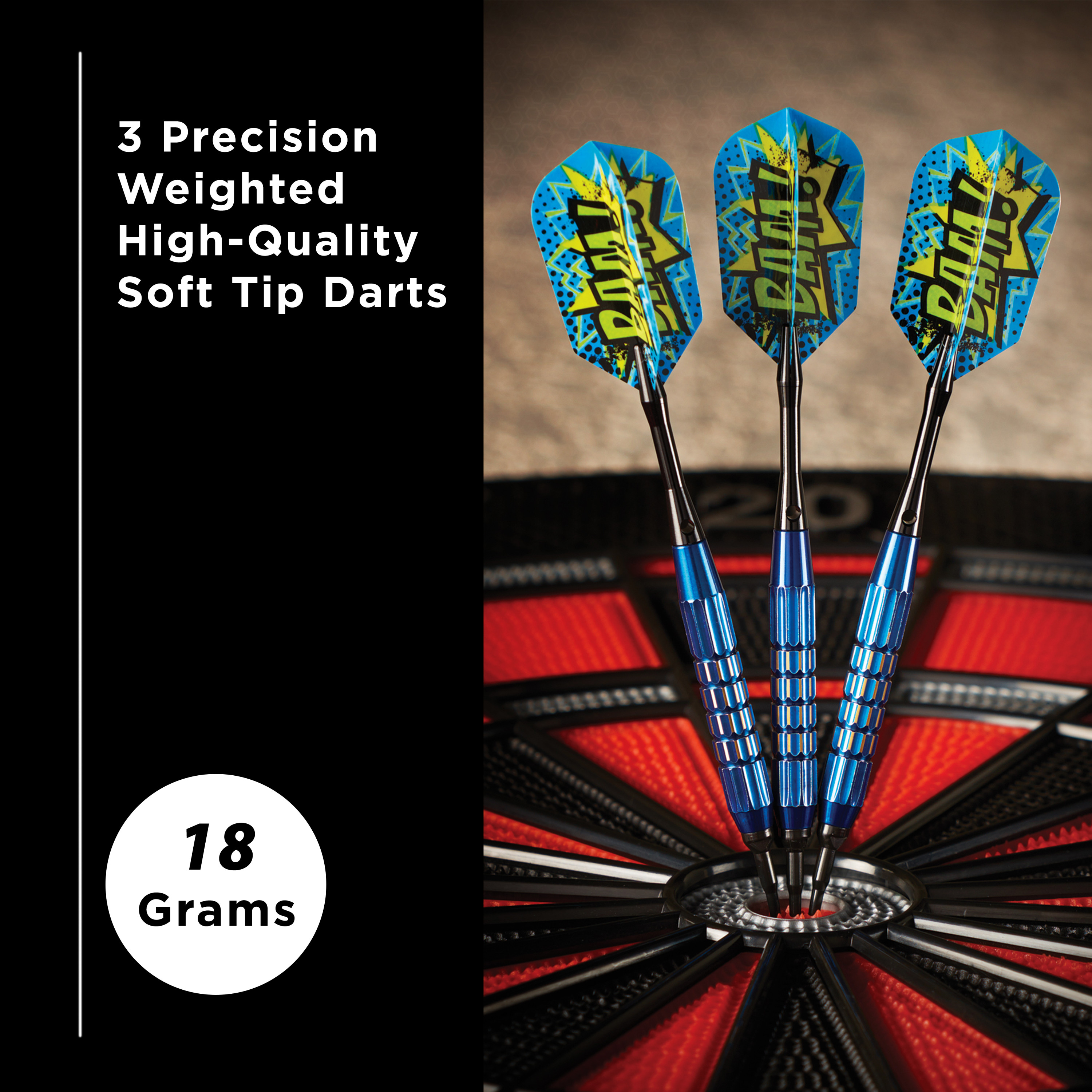 Viper Comix "BAM!" Soft Tip Dart Set, 18 Grams