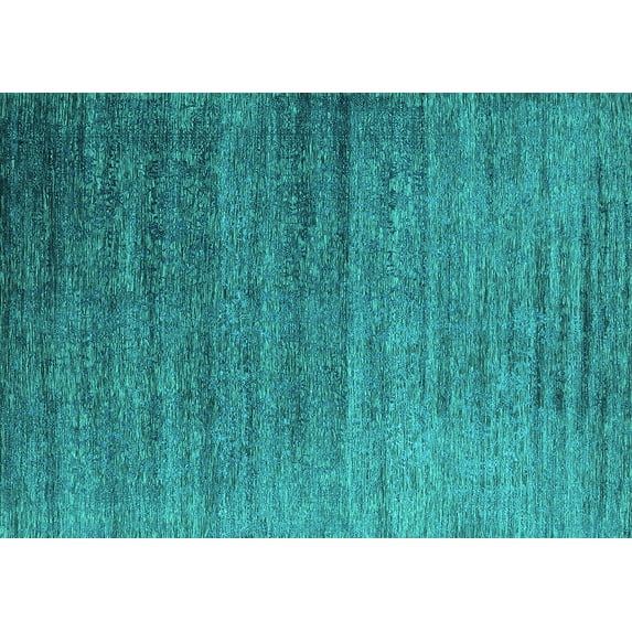 Ahgly Company Indoor Rectangle Oriental Turquoise Blue Industrial Area Rugs, 2' x 3'