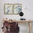 thumbnail image 4 of Stupell Industries White Egret Blue Heron Animals Painting Gold Floater Framed Canvas Art Print Wall Art, 17 x 21, Set of 2, 4 of 10