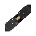 thumbnail image 3 of INSPIRE CHIC Women's Elastic Belt Alloy Double Ring Buckle Fashion Suitable for Skirt Dress 67x6cm/26.4x2.4" Black, 3 of 6