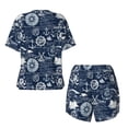 thumbnail image 5 of Lsque Sailing Cruises Nautical Women's Short-Sleeved Pajama Set - 2 Piece Soft and Lightweight Sleepwear Set-Medium, 5 of 9