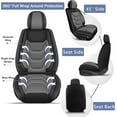 thumbnail image 2 of LAONNVIR Car Seat Covers Full Set,Seat Covers for Cars,Black Seat Protector Fashionable Breathable Leather Seat Cushion Seat Covers Fit for Most Cars(Black&Grey,Full Set), 2 of 6
