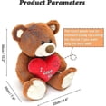 thumbnail image 2 of I Love You! 10' Teddy Bear with Red Heart, Soft Plush Bear Doll Stuffed Animal Toys Valentines Day Decor Gifts for Her / Girlfriend Lover Mom Ki, 2 of 5