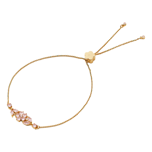Kate Spade New York Kate Spade Gleaming Gardenia Flower Slider Bracelet In Pink Gold Walmart Com Walmart Com