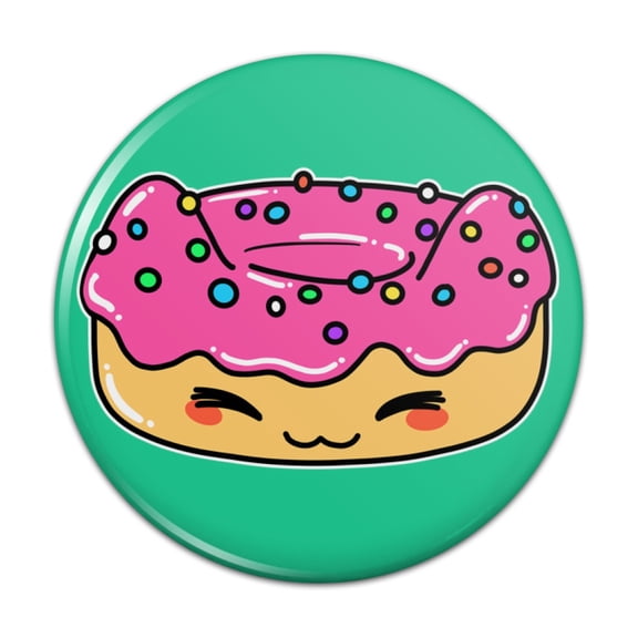 Cute Kawaii Cat Donut Pinback Button Pin