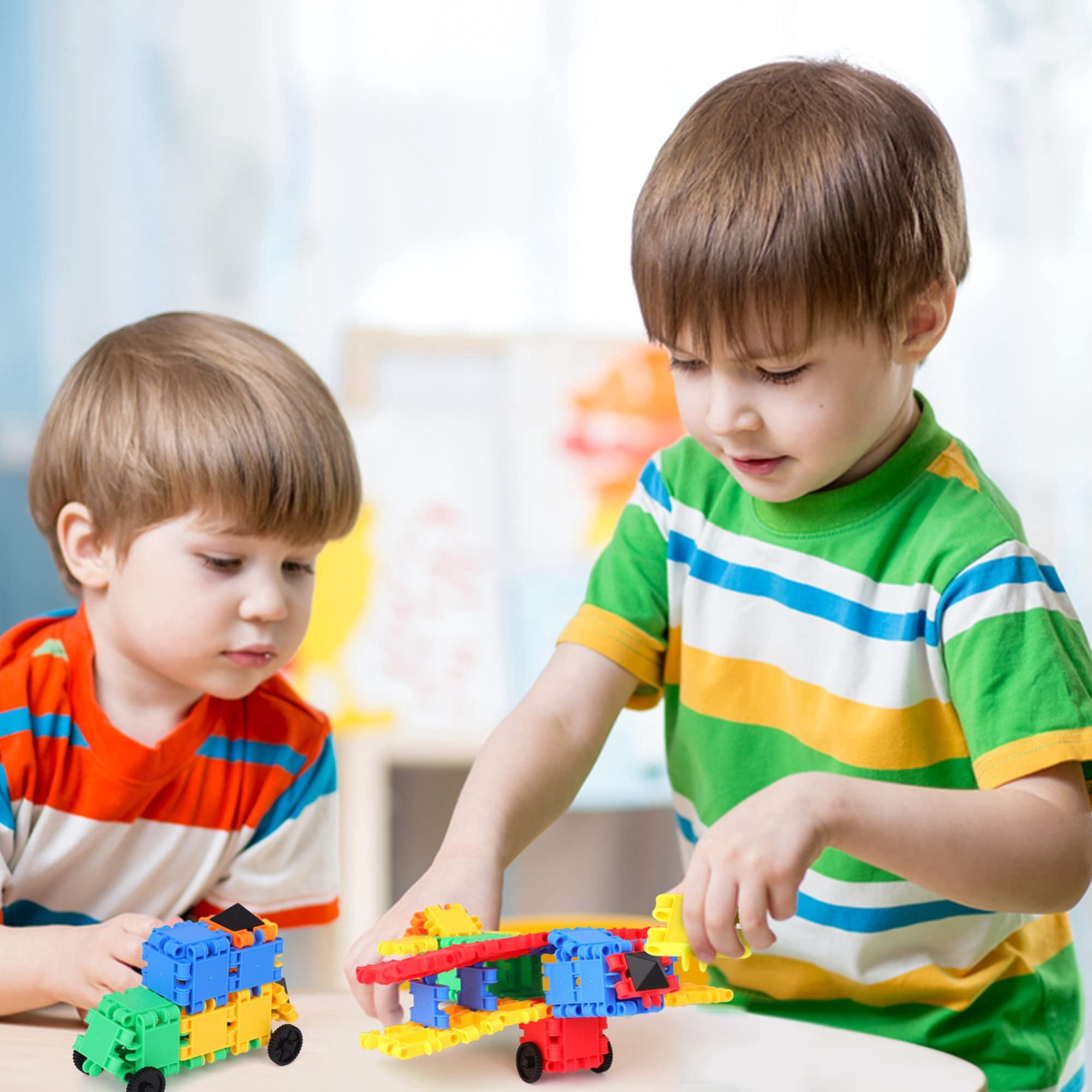 Snapid Building Bricks 400 Pcs Connecting Toy - Strong Durable Colorful Block Set w Storage, Interlinking Construction Blocks for Kids - STEM Development, Creativity and Educational Children Toys, 4+