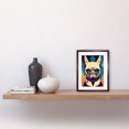 thumbnail image 2 of French Bulldog Portrait Geometric Pastel Modern Illustration Artwork Framed Wall Art Print 9X7 Inch, 2 of 5