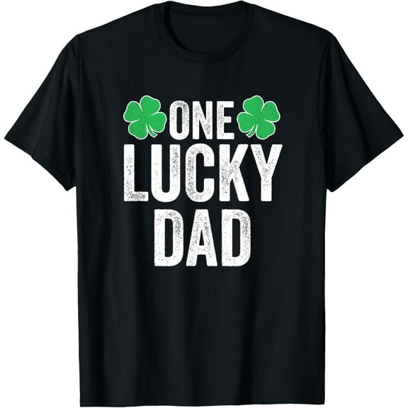 One Lucky Dad Shirt Men Father St Patricks Day Dad T-Shirt