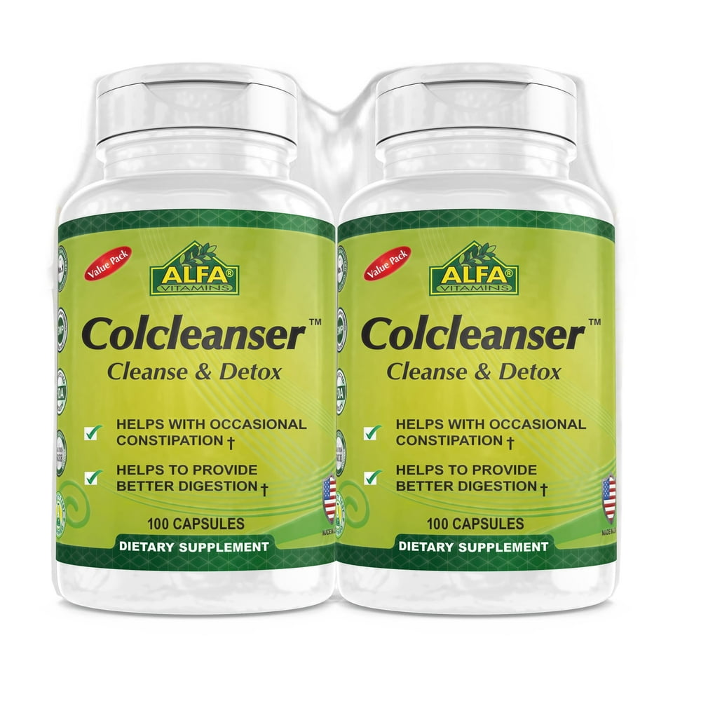 Alfa Vitamins Colcleanser Cleanse & Detox 100 capsules Value Pack