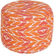 Surya Rug Round Coral Pouf 20 x 13 in. - Coral - 20 x 13 in.