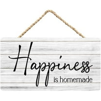 Rustic Wooden Sign Decor - Happiness Is Homemade 2 - Wood Plaque Home & Office Inspirational Gifts Hanging Wall Signs 6x12 IN