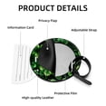 thumbnail image 4 of Saint Patrick's Day Set of 2pcs PU Leather Round Suitcase Tags with Privacy Cover and Name ID Tag - Ideal for Travel Luggage, Handbags, Backpacks, School Bags, 4 of 6