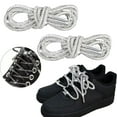thumbnail image 2 of 2Pcs Rhinestone Glitter Shoelace, Crystal Round Hoodie String Ropes, Replacement Drawstring Cords for Sneakers, Silver, 2 of 9