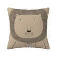 thumbnail image 1 of ZICANCN Cute Lion Man Decorative Throw Pillow Covers, Bed Couch Sofa Decorative Knit Pillow Covers for Living Room Farmhouse 26"x26", 1 of 8