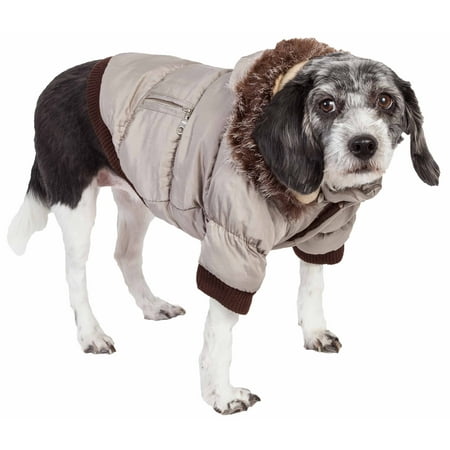 UPC: 0858342000031 | Pet Life ® Classic Metallic Fashion 3M Insulated Dog Coat Parka w/ Removable Hood