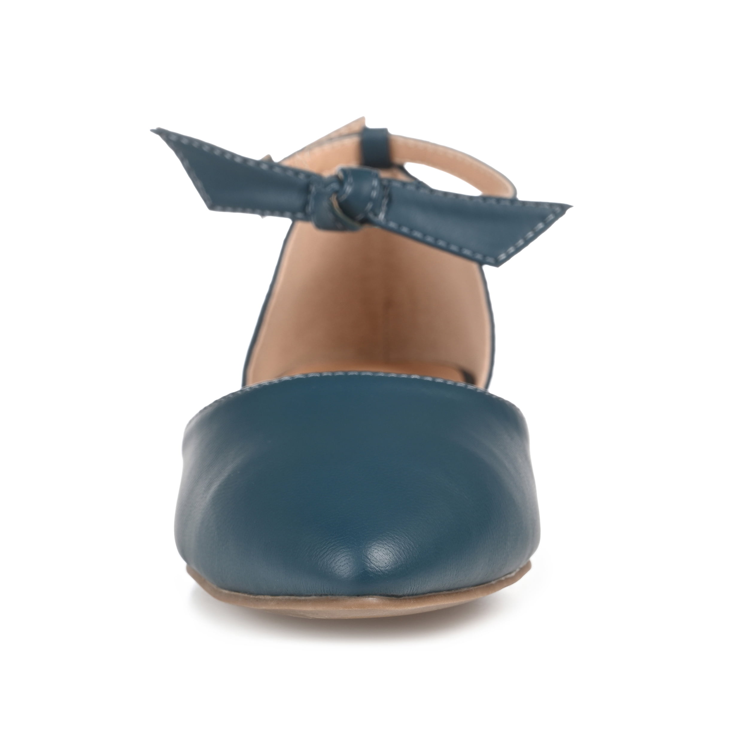 Journee Womens Vielo Ballet Almond Toe Buckle Flats, Widths Available