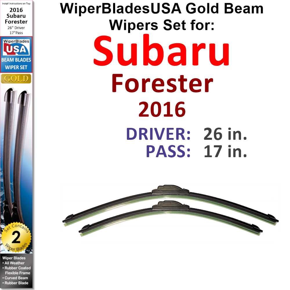 2016 Subaru Forester Beam Wiper Blades Wipers WBUSA (Set of 2