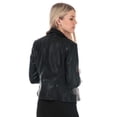 thumbnail image 2 of Women's Only Gemma Faux Leather Biker Jacket in Black, 2 of 5