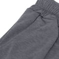 thumbnail image 6 of Lenpel Women's Wide Leg Pants Elastic High Waisted Drawstring Ruffle Hem Casual Trousers Palazzo Pants with Pockets, 6 of 7