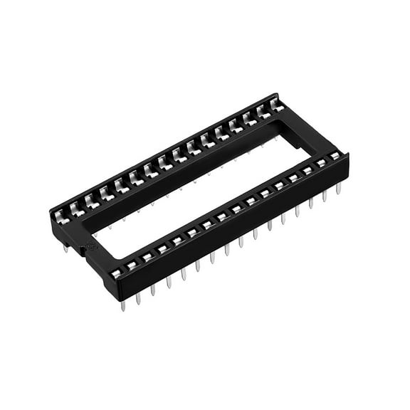 Uxcell 6pcs 15.2mm Row Pitch 2 Row 32 Flat Pins DIP IC Chip Socket Adaptor