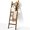 Honey Brown, variant on 6-Tier Blanket Ladder for Living Room and Bedroom,5.4 Ft Wall Leaning Quilt Rack with Hooks,Rustic Decorative Farmhouse Blanket Storage,Stylish Ladder Holder,Easy to Assemble,Black