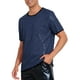 thumbnail image 4 of INSPIRE CHIC Camiseta metálica de manga corta para hombres, fiesta de club rave, con lentejuelas brillantes, talla M azul, 4 of 5