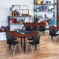 thumbnail image 2 of Regency Kee 48 in. Round Adjustable Classroom Table- Cherry & 4 Andy 12 in. Stack Chairs- Black, 2 of 6