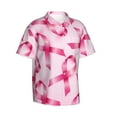 thumbnail image 2 of Daiia Breast Cancer Ribbons Awareness Hawaiian Shirt for Men Gentle Cotton Regular Short Sleeve Casual-3X-Large, 2 of 9