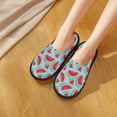 thumbnail image 6 of Sigee Watermelon for Cozy Furry Slippers Super Soft Indoor and Outdoor Use, Non-Slip Sole Slip On House Slippers-Large, 6 of 8