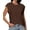 Solid Brown, variant on Fantaslook Cap Sleeve Tops for Women Casual Crewneck Tank Tops Summer Basic Tee Shirts