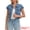 Blue, variant on DARING DIVA Women's Cap Sleeve Shrug Collared Open Front Jean Jacket S Blue