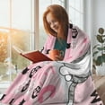 thumbnail image 4 of Cute Cat Throw Blanket Ultra Soft Warm Cozy Lightweight Microfiber Blankets, Just a Girl Who Loves Cats, Flannel Sherpa Fuzzy Fluffy Plush Throws for Sofa Couch Bedding All Season 60"x50", 4 of 6
