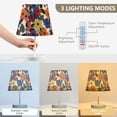 thumbnail image 3 of Yayeee Mini Table Lamp 10.8" Dimmable with Fabric Shade 3 Color Temperatures, Large Colorful Flowers Pattern, 3 of 7