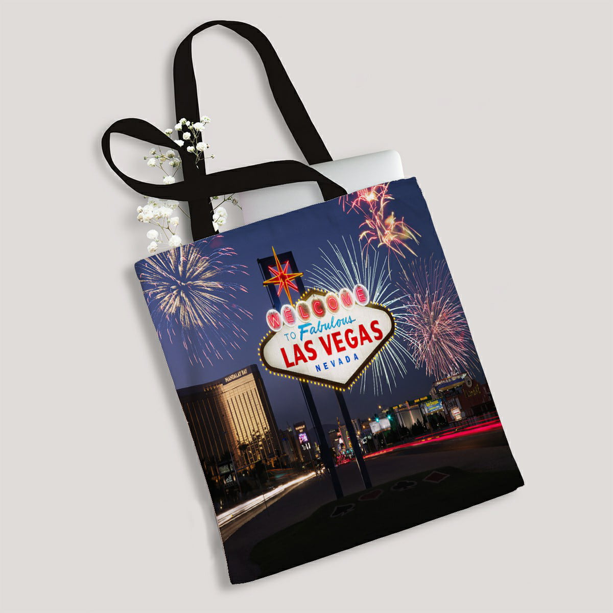 ECZJNT to Fabulous Las Vegas Nevada fireworks Canvas Bag