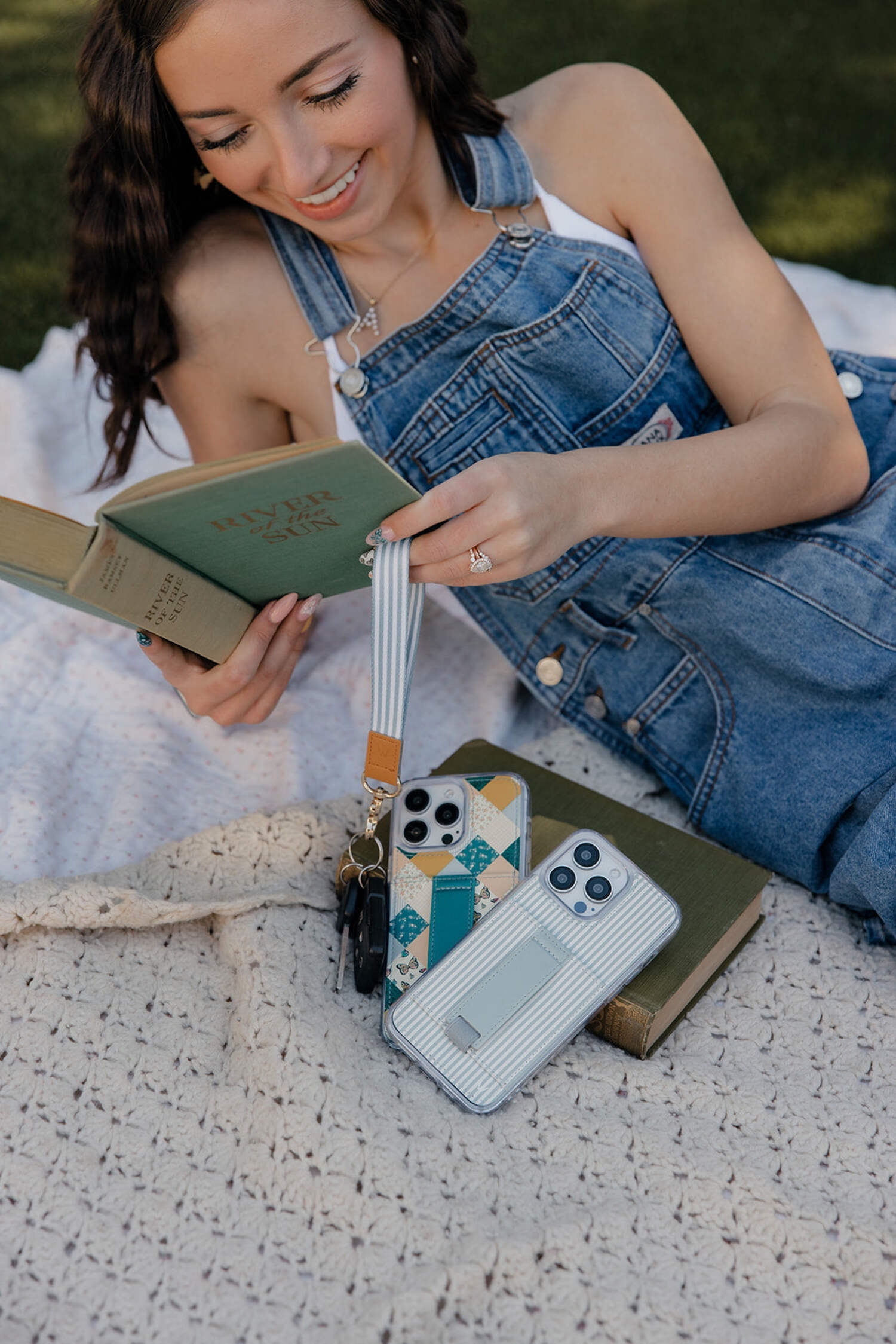 Walli Cases Cloud 9 by Brooklyn & Bailey for iPhone 16 Pro Max with Wallet, Kickstand, and Finger Strap