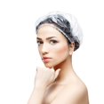 thumbnail image 1 of 30 gorros de ducha desechables - Gorro de baño elástico espesante multiusos Gorro de ducha transparente impermeable de plástico Gorros de ducha para baño Mujeres Spa Hombres Gorros para el cabello Uso, 1 of 2