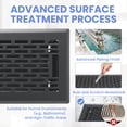 thumbnail image 6 of 4x14 Inches 2 Pack Heavy Duty Walkable Floor Register Easy Adjust Air Supply Lever Floor Vents - Boston Design - Vent Cover for Home Floor - Matte Black, 6 of 7