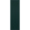 thumbnail image 5 of 15"W x 52"H True Fit PVC San Carlos Mission Style Fixed Mount Shutters, Thermal Green (Per Pair - Hardware Not Included), 5 of 9