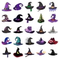 thumbnail image 3 of 50 Witch Hat Stickers Halloween Gothic Waterproof Decorative Decals for Laptop Journal Scrapbook Phone Case Bottle Planner, 3 of 6