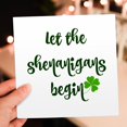 thumbnail image 7 of 3drose, Image of Let the Shenanigans Begin Quote, 6 Greeting Cards with Envelopes, 7 of 7