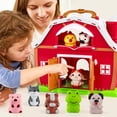 thumbnail image 2 of Juguete eNaurol Big Red Barn con 10 marionetas de animales de granja, 2 of 6