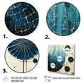 thumbnail image 3 of Designart "Blue Yellow Mid Century Minimalist Rain III" Abstract Collages Canvas Art Print, 3 of 5