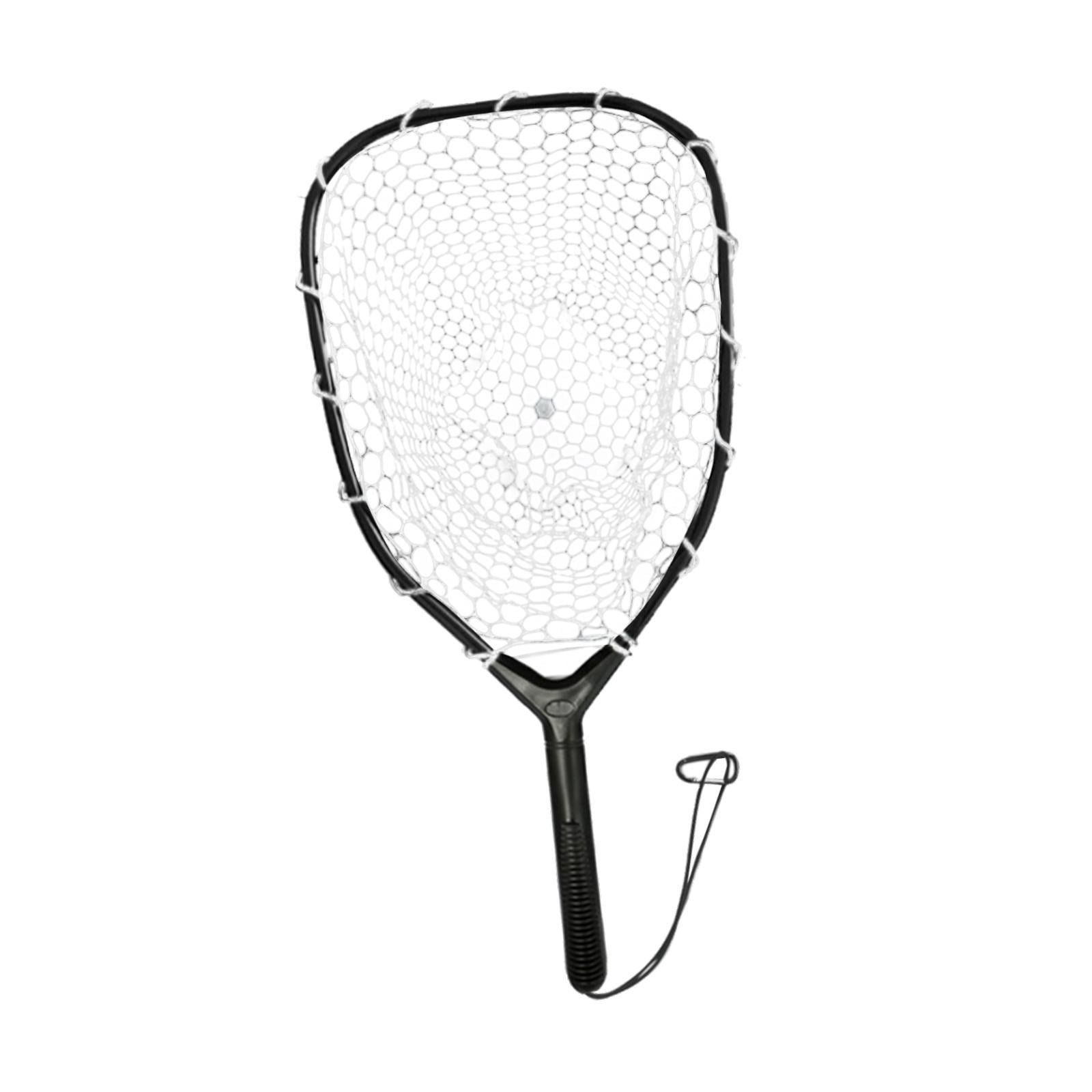 QccHieUs Fishing Landing Net Catching Mesh Net Nonslip Grip Sturdy Fishing Tool Catch and B