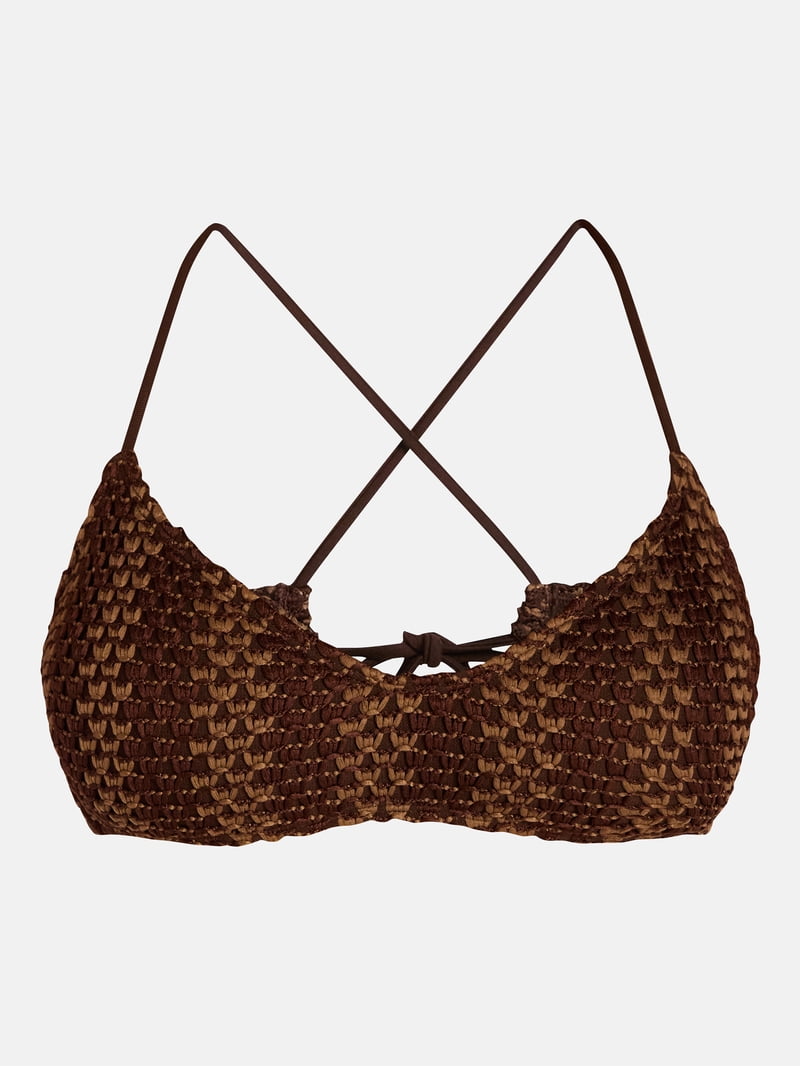 サイドカバー　4mini ブラウン No Boundaries Crochet Bikini Top, Women's XXS-XXL - Walmart.com