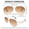 thumbnail image 4 of Paquete de 3 gafas de sol de lectura bifocales tipo aviador UV400 de SOPHILY, 4 of 6