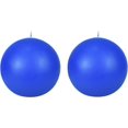 thumbnail image 2 of Zest Candle 2-Piece Ball Candles, 4-Inch, Blue, 2 of 8