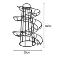 thumbnail image 2 of Yucurem Spiral Egg Skelter Dispenser Rack Metal Storage Display Rack (Black), 2 of 9