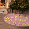 thumbnail image 6 of Daiia Avocado And Sun Drawing Merry Christmas Tree Skirt , Xmas Large Lace-up Tree Skirt, Santa Snowflakes Rustic Home Decorations New Year Party Farmhouse Decor-48", 6 of 7
