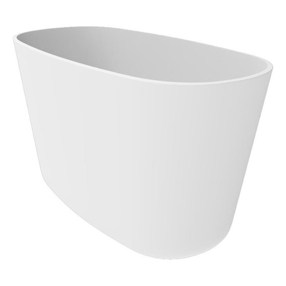 Hermosa 71" x 35" Solid Surface Manmade Stone Bathtub in White