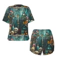 thumbnail image 5 of Lsque Baroque Floral Still Life Women's Short-Sleeved Pajama Set - 2 Piece Soft and Lightweight Sleepwear Set-4X-Large, 5 of 9